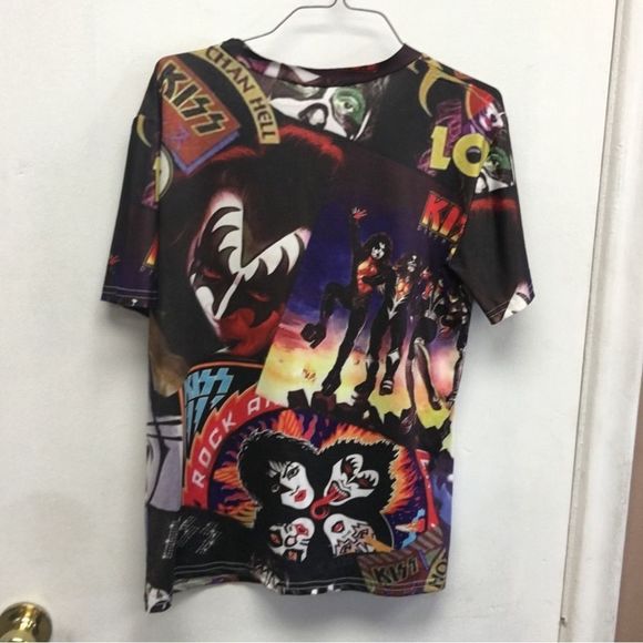 Kiss AOP All Over Print Double Sided Mens Graphic T-Shirt size Medium - Picture 5 of 7